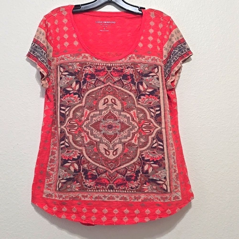 Lucky Brand Women's Persian Carpet Tee L‎